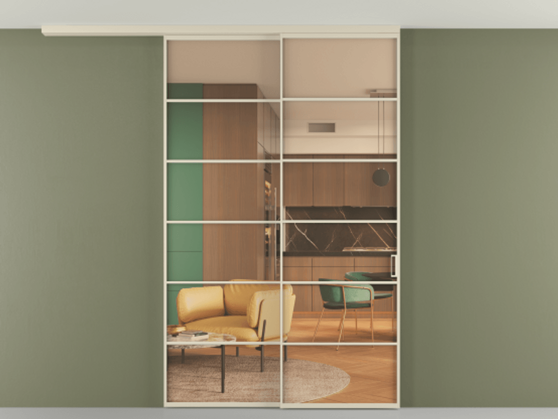 Перегородка Formato вдоль стены на потолок 2 створки с синхронным механизмом АЛПР 040.04 Алюминий бежево-серый Прозрачное оранжевое стекло, триплекс. Цена 1820200 ₸ 1. Полотно 2 шт. (800/2100 мм)
2. Комплект установки раздвижной системы
3. Базовый комплект фурнитуры
4.Ручка RONDO
. Фабрика дверей Волховец 8 (800) 551 43 19 Перегородка Formato вдоль стены на потолок 2 створки с синхронным механизмом АЛПР 040.04 Алюминий бежево-серый Прозрачное оранжевое стекло, триплекс Цена 1820200 ₸ | Volhovec