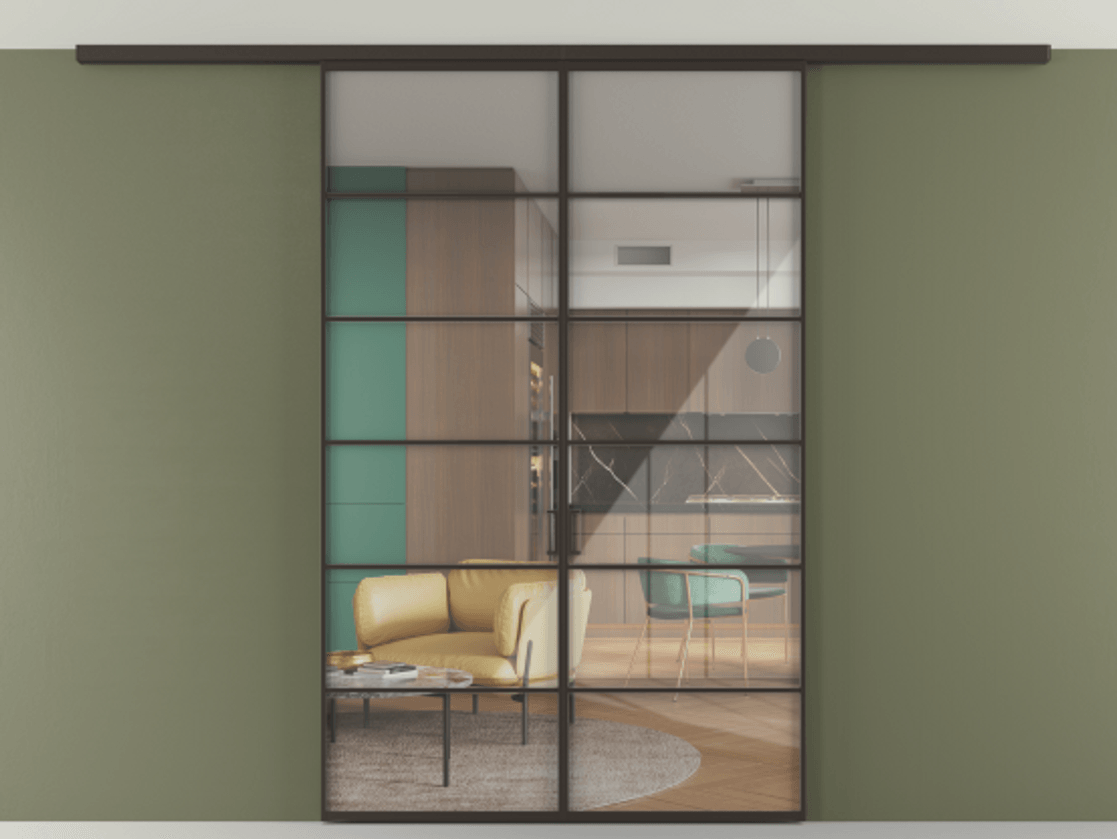 Перегородка Formato вдоль стены на потолок 2 створки АЛПР 040.04 Алюминий антрацит Рефлективное прозрачное стекло "Стопсол", калёное. Цена 1973765 ₸ 1. Полотно 2 шт. (800/2100 мм)
2. Комплект установки раздвижной системы
3. Базовый комплект фурнитуры
4.Ручка RONDO
. Фабрика дверей Волховец 8 (800) 551 43 19 Перегородка Formato вдоль стены на потолок 2 створки АЛПР 040.04 Алюминий антрацит Рефлективное прозрачное стекло "Стопсол", калёное Цена 1973765 ₸ | Volhovec