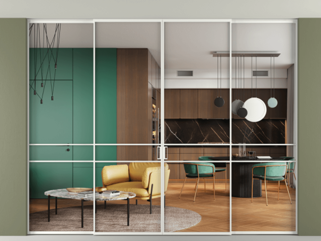 Перегородка Formato внутри проёма скрытое крепление в потолок 4 створки АЛПР 040.02 Алюминий светло-серый Прозрачное стекло "Crystal Vision", калёное. Цена 4196858 ₸ 1. Полотно 4 шт. (800/2100 мм)
2. Комплект установки раздвижной системы
3. Базовый комплект фурнитуры
4.Ручка RONDO. Фабрика дверей Волховец 8 (800) 551 43 19 Перегородка Formato внутри проёма скрытое крепление в потолок 4 створки АЛПР 040.02 Алюминий светло-серый Прозрачное стекло "Crystal Vision", калёное Цена 4196858 ₸ | Volhovec