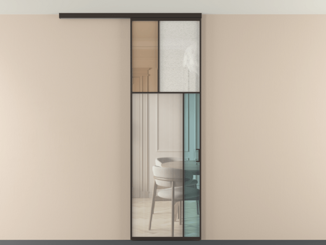 Перегородка Mosaic вдоль стены на потолок одностворчатая #VENDORCODE# #FURNISH# #GLASS# Цена #PRICE# #CURRENCY# | Volhovec