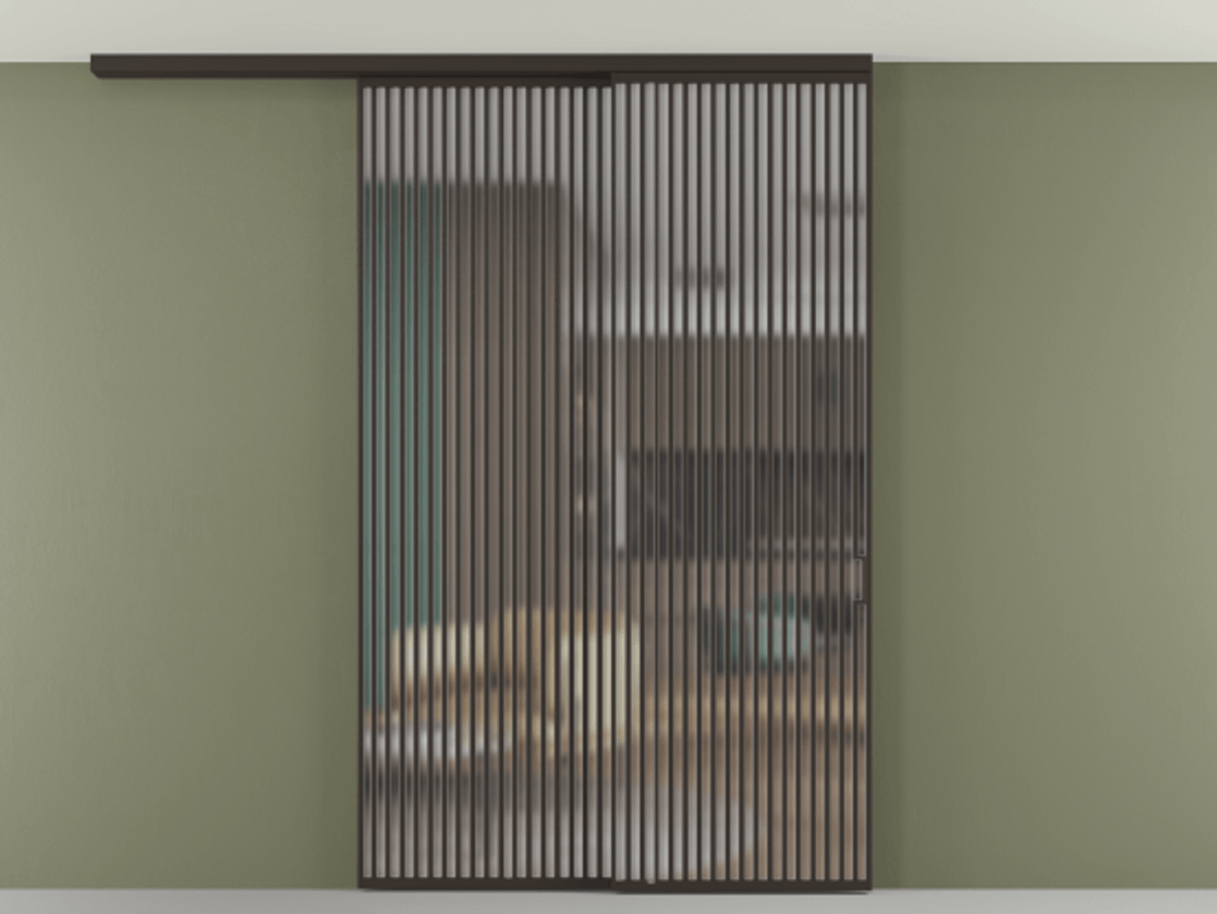 Перегородка Формато вдоль стены на потолок 2 створки с синхронным механизмом АЛПР 040.06 Алюминий антрацит Сатинированное стекло "Мателюкс Кристал Вижн", калёное, матовое, каленое 6 мм. Цена 3502215 ₸ 1. Полотно 2 шт. (800/2100 мм)
2. Комплект установки раздвижной системы
3. Базовый комплект фурнитуры
4.Ручка Рондо. Фабрика дверей Волховец 8 (800) 551 43 19 Перегородка Формато вдоль стены на потолок 2 створки с синхронным механизмом АЛПР 040.06 Алюминий антрацит Сатинированное стекло "Мателюкс Кристал Вижн", калёное, матовое, каленое 6 мм Цена 3502215 ₸ | Volhovec