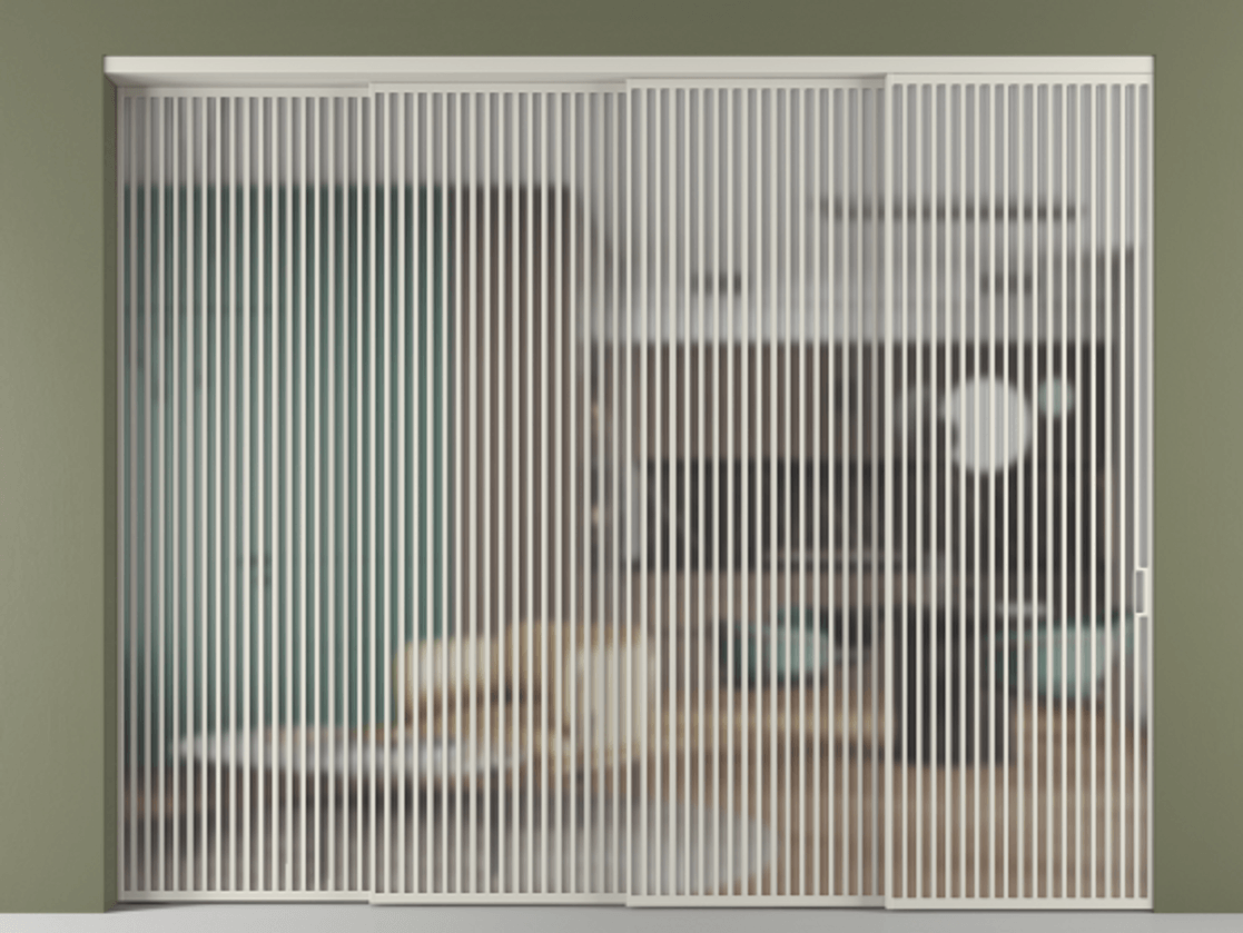 Перегородка Formato внутри проёма 4 створки с синхронным механизмом АЛПР 040.06 Алюминий тёплый серый Сатинированное стекло "Мателюкс Кристал Вижн", калёное, матовое, каленое 6 мм. Цена 7165368 ₸ 1. Полотно 4 шт. (800/2100 мм)
2. Комплект установки раздвижной системы
3. Базовый комплект фурнитуры
4. Комплект фурнитуры телескопик синхро-3
5. Ручка RONDO
. Фабрика дверей Волховец 8 (800) 551 43 19 Перегородка Formato внутри проёма 4 створки с синхронным механизмом АЛПР 040.06 Алюминий тёплый серый Сатинированное стекло "Мателюкс Кристал Вижн", калёное, матовое, каленое 6 мм Цена 7165368 ₸ | Volhovec