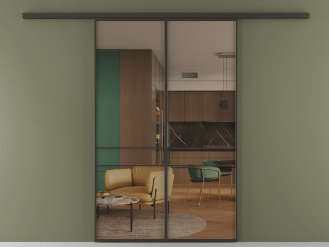 Перегородка Formato вдоль стены 2 створки АЛПР 040.02 Алюминий антрацит Прозрачное бронзовое стекло, триплекс. Цена 1266470 ₸ 1. Полотно 2 шт. (800/2100 мм)
2. Комплект установки раздвижной системы
3. Базовый комплект фурнитуры
4.Ручка RONDO
. Фабрика дверей Волховец 8 (800) 551 43 19 Перегородка Formato вдоль стены 2 створки АЛПР 040.02 Алюминий антрацит Прозрачное бронзовое стекло, триплекс Цена 1266470 ₸ | Volhovec