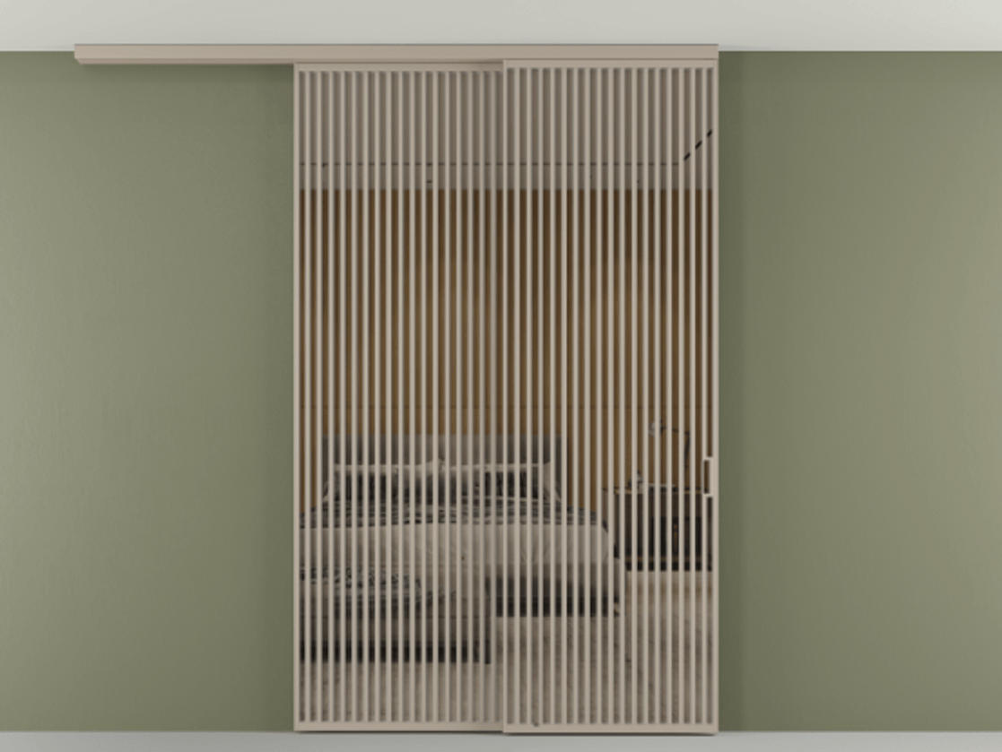 Перегородка Формато вдоль стены на потолок 2 створки с синхронным механизмом АЛПР 040.06 Алюминий бисквитный Рефлективное бронзовое стекло "Стопсол", калёное. Цена 3502215 ₸ 1. Полотно 2 шт. (800/2100 мм)
2. Комплект установки раздвижной системы
3. Базовый комплект фурнитуры
4.Ручка Рондо. Фабрика дверей Волховец 8 (800) 551 43 19 Перегородка Формато вдоль стены на потолок 2 створки с синхронным механизмом АЛПР 040.06 Алюминий бисквитный Рефлективное бронзовое стекло "Стопсол", калёное Цена 3502215 ₸ | Volhovec