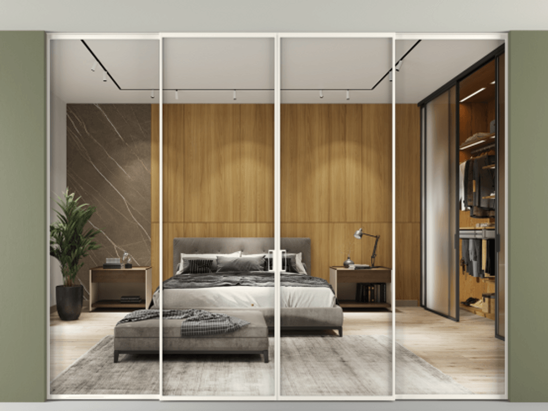 Перегородка Formato внутри проёма скрытое крепление в потолок 4 створки АЛПР 040.01 Алюминий пудровый белый Двустороннее зеркало, триплекс , триплекс 6 мм. Цена 3195688 ₸ 1. Полотно 4 шт. (800/2100 мм)
2. Комплект установки раздвижной системы
3. Базовый комплект фурнитуры
4.Ручка RONDO. Фабрика дверей Волховец 8 (800) 551 43 19 Перегородка Formato внутри проёма скрытое крепление в потолок 4 створки АЛПР 040.01 Алюминий пудровый белый Двустороннее зеркало, триплекс , триплекс 6 мм Цена 3195688 ₸ | Volhovec