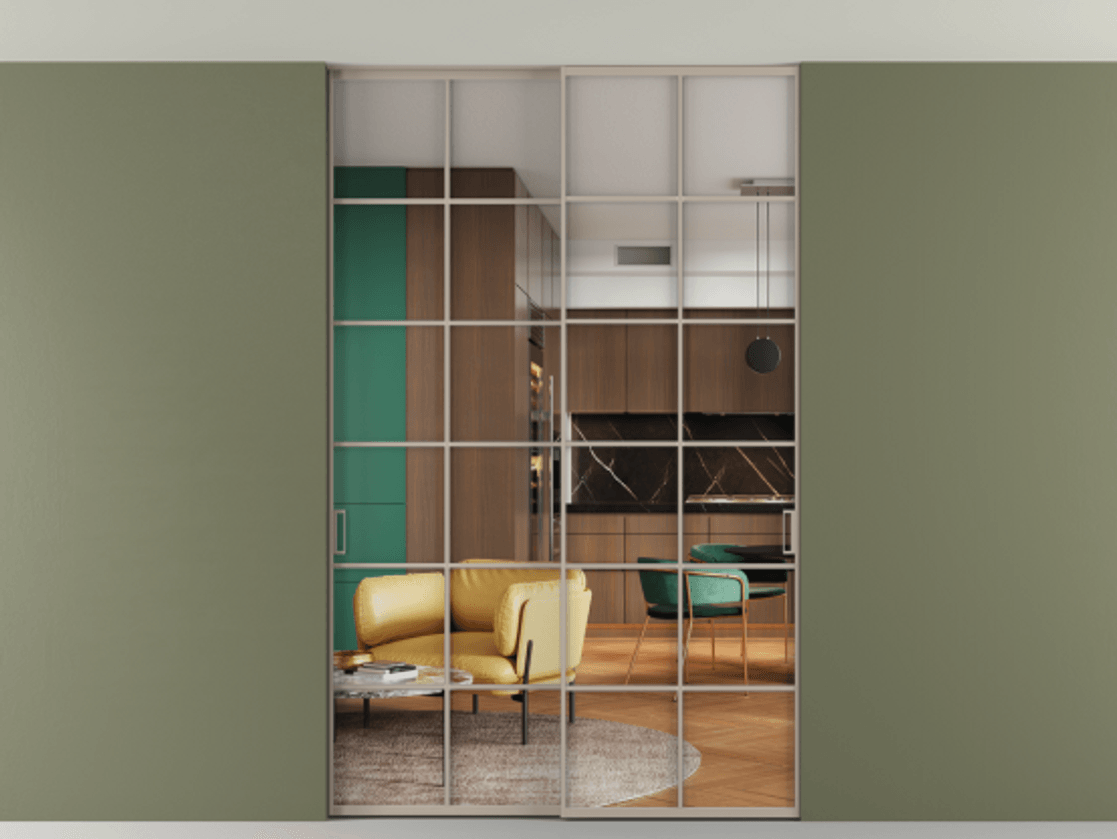 Перегородка Formato внутри проёма скрытое крепление в потолок 2 створки АЛПР 040.05 Алюминий бисквитный Прозрачное стекло "Crystal Vision", калёное. Цена 2258760 ₸ 1. Полотно 2 шт. (800/2100 мм)
2. Комплект установки раздвижной системы
3. Базовый комплект фурнитуры
4. Ручка RONDO. Фабрика дверей Волховец 8 (800) 551 43 19 Перегородка Formato внутри проёма скрытое крепление в потолок 2 створки АЛПР 040.05 Алюминий бисквитный Прозрачное стекло "Crystal Vision", калёное Цена 2258760 ₸ | Volhovec