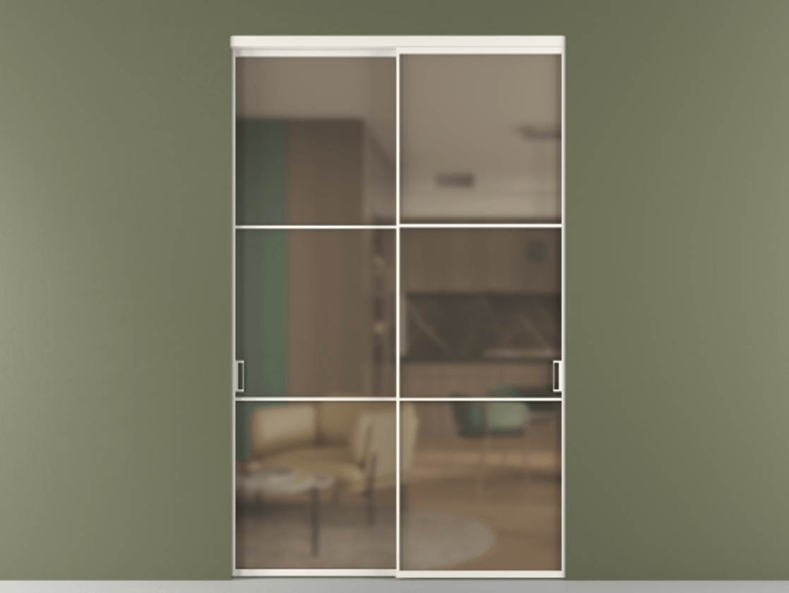 Перегородка Формато внутри проёма 2 створки АЛПР 040.03 Алюминий пудровый белый Сатинированное бронзовое стекло, триплекс. Цена 3211110 ₸ 1. Полотно 2 шт. (800/2100 мм)
2. Комплект установки раздвижной системы
3. Базовый комплект фурнитуры
4.Ручка Рондо. Фабрика дверей Волховец 8 (800) 551 43 19 Перегородка Формато внутри проёма 2 створки АЛПР 040.03 Алюминий пудровый белый Сатинированное бронзовое стекло, триплекс Цена 3211110 ₸ | Volhovec