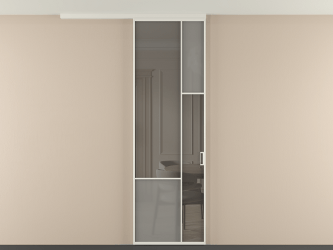 Перегородка Mosaic вдоль стены на потолок одностворчатая #VENDORCODE# #FURNISH# #GLASS# Цена #PRICE# #CURRENCY# | Volhovec