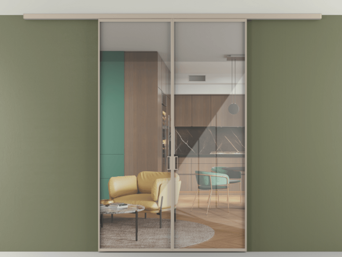 Перегородка Formato вдоль стены на потолок 2 створки АЛПР 040.01 Алюминий бисквитный Рефлективное прозрачное стекло "Стопсол", калёное. Цена 1754222 ₸ 1. Полотно 2 шт. (800/2100 мм)
2. Комплект установки раздвижной системы
3. Базовый комплект фурнитуры
4.Ручка RONDO
. Фабрика дверей Волховец 8 (800) 551 43 19 Перегородка Formato вдоль стены на потолок 2 створки АЛПР 040.01 Алюминий бисквитный Рефлективное прозрачное стекло "Стопсол", калёное Цена 1754222 ₸ | Volhovec