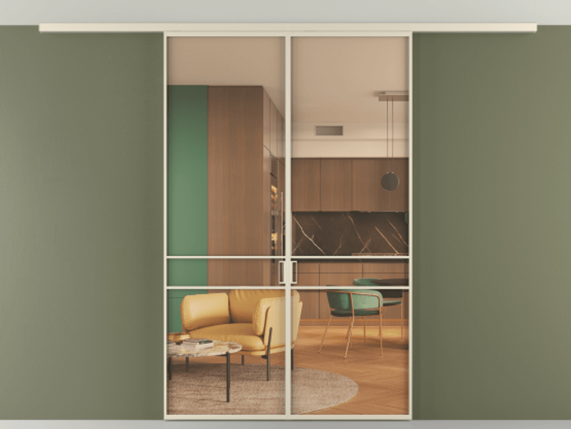 Дверь межкомнатная New Перегородка Formato вдоль стены на потолок двустворчатая АЛПР 040.02 Алюминий бежево-серый Прозрачное оранжевое стекло, триплекс, 6мм Цена 1293400 1. Полотно 2 шт. (800/2100 мм)
2. Комплект установки раздвижной системы
3. Базовый комплект фурнитуры
4.Ручка RONDO
. Фабрика дверей Волховец 8 (800) 551 43 19 Межкомнатная дверь New Перегородка Formato вдоль стены на потолок двустворчатая АЛПР 040.02 Алюминий бежево-серый Прозрачное оранжевое стекло, триплекс, 6мм Цена 1293400 | Volhovec