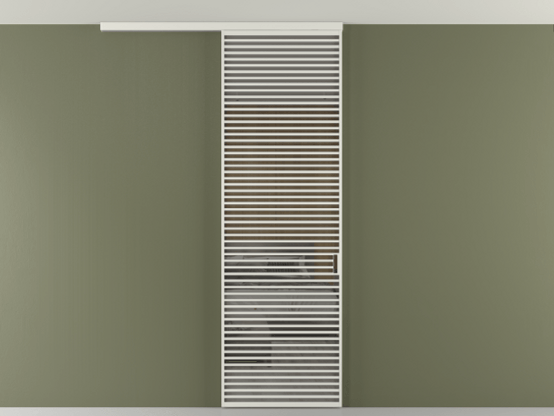 Перегородка Формато вдоль стены на потолок 1 створка АЛПР 040.07 Алюминий серый Рефлективное серое стекло "Стопсол", калёное Цена 1463828 ₸ | Volhovec