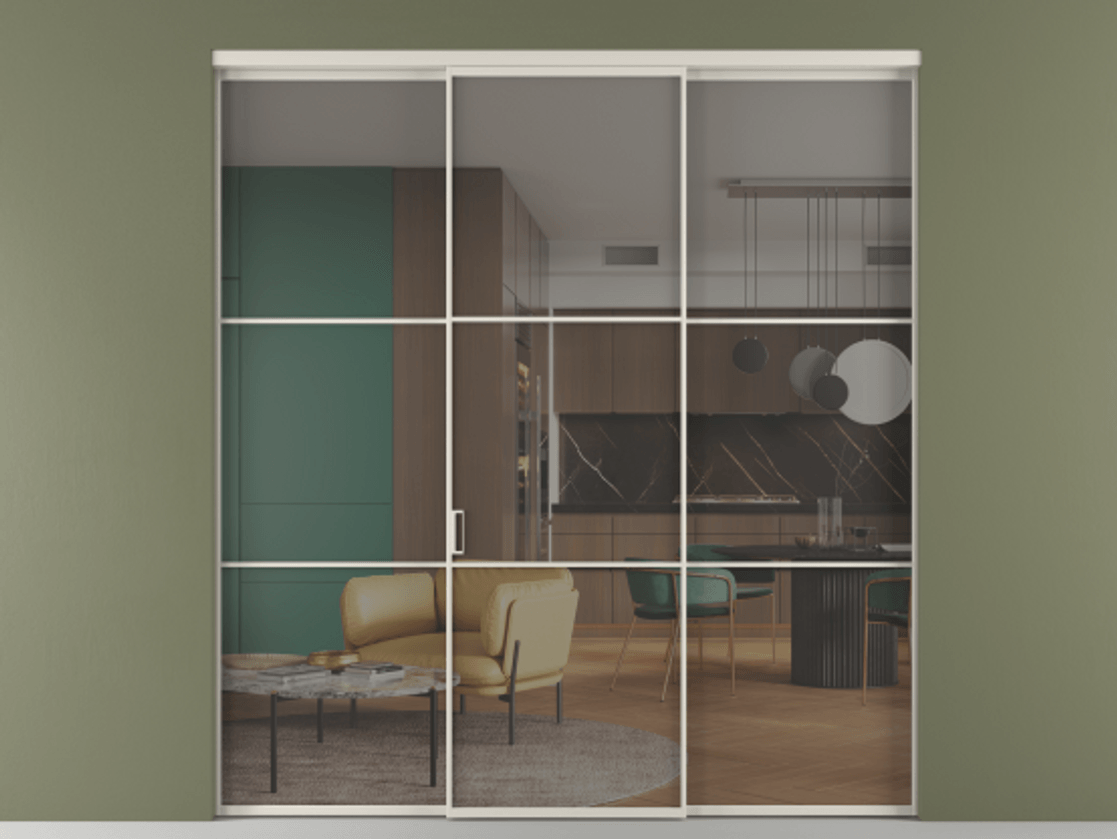 Перегородка Формато внутри проёма 3 створки АЛПР 040.03 Алюминий облачно-серый Прозрачное серое стекло, триплекс. Цена 1793799 ₸ 1. Полотно 3 шт. (800/2100 мм)
2. Комплект установки раздвижной системы
3. Базовый комплект фурнитуры
4.Ручка Рондо. Фабрика дверей Волховец 8 (800) 551 43 19 Перегородка Формато внутри проёма 3 створки АЛПР 040.03 Алюминий облачно-серый Прозрачное серое стекло, триплекс Цена 1793799 ₸ | Volhovec