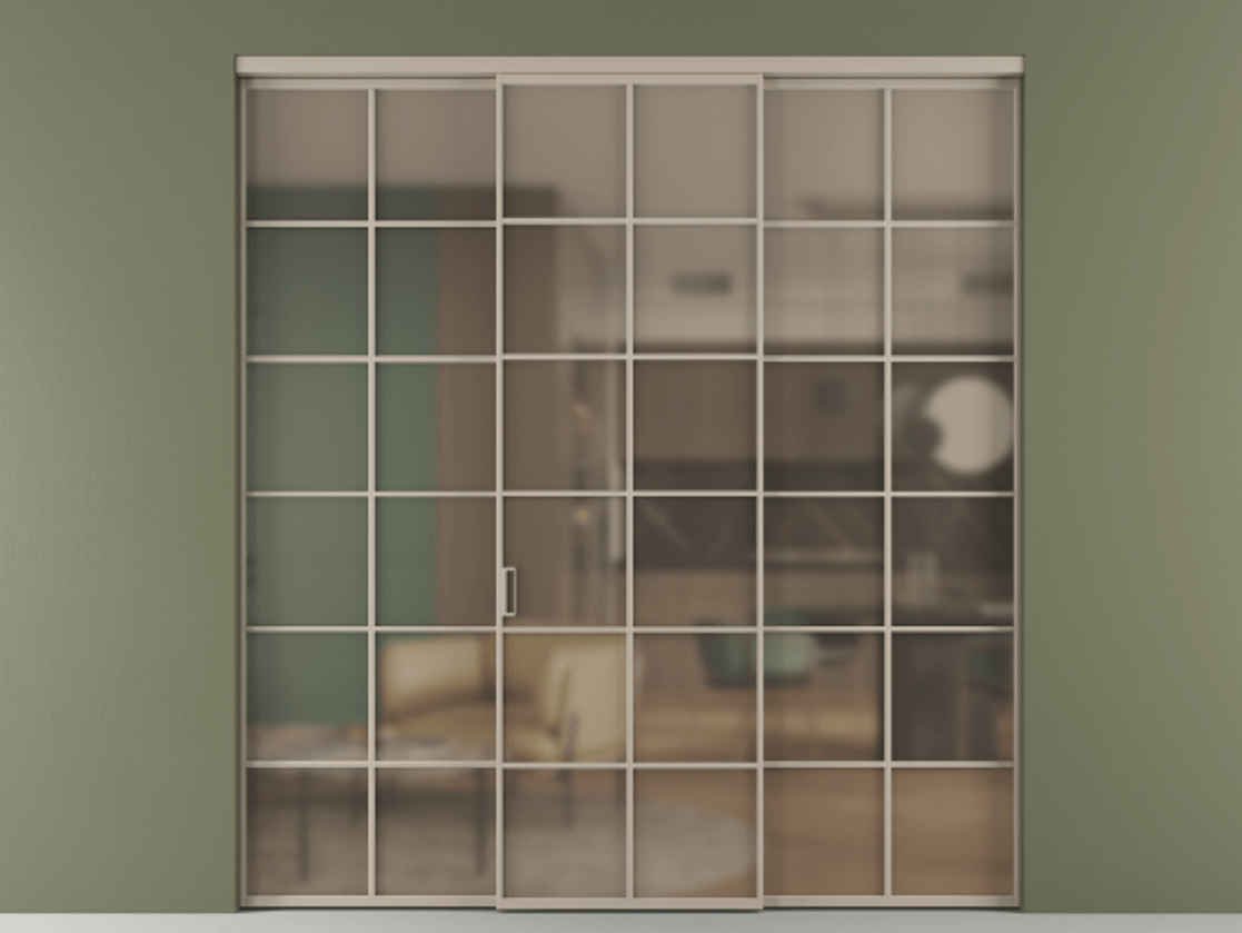 Перегородка Formato внутри проёма 3 створки АЛПР 040.05 Алюминий бисквитный Сатинированное бронзовое стекло, триплекс. Цена 1667700 ₸ 1. Полотно 3 шт. (800/2100 мм)
2. Комплект установки раздвижной системы
3. Базовый комплект фурнитуры
4.Ручка RONDO. Фабрика дверей Волховец 8 (800) 551 43 19 Перегородка Formato внутри проёма 3 створки АЛПР 040.05 Алюминий бисквитный Сатинированное бронзовое стекло, триплекс Цена 1667700 ₸ | Volhovec