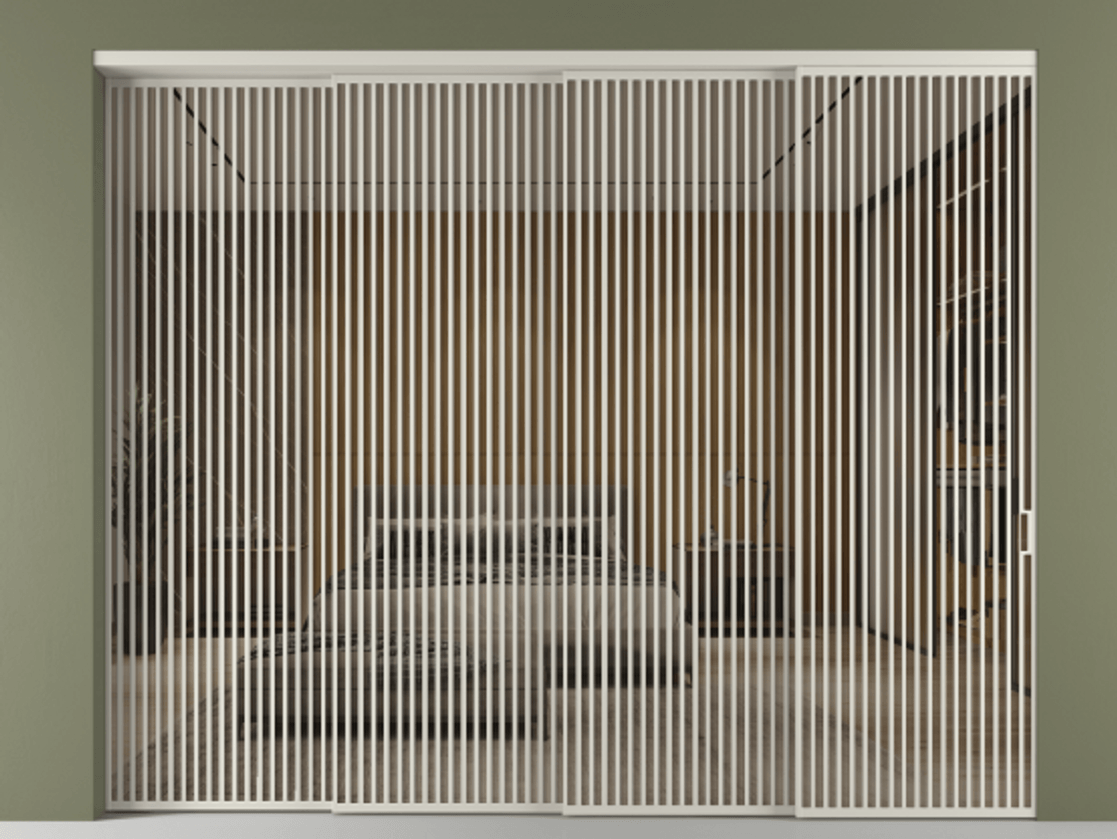 Перегородка Formato внутри проёма 4 створки с синхронным механизмом АЛПР 040.06 Алюминий тёплый серый Рефлективное бронзовое стекло "Стопсол", калёное. Цена 7165368 ₸ 1. Полотно 4 шт. (800/2100 мм)
2. Комплект установки раздвижной системы
3. Базовый комплект фурнитуры
4. Комплект фурнитуры телескопик синхро-3
5. Ручка RONDO
. Фабрика дверей Волховец 8 (800) 551 43 19 Перегородка Formato внутри проёма 4 створки с синхронным механизмом АЛПР 040.06 Алюминий тёплый серый Рефлективное бронзовое стекло "Стопсол", калёное Цена 7165368 ₸ | Volhovec