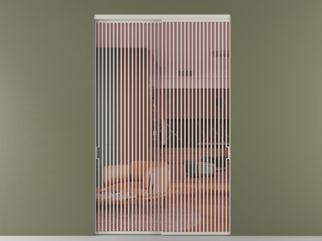 Перегородка Formato внутри проёма 2 створки АЛПР 040.06 Алюминий тёплый серый Прозрачное розовое стекло, триплекс Цена 4107800 ₸  | Volhovec