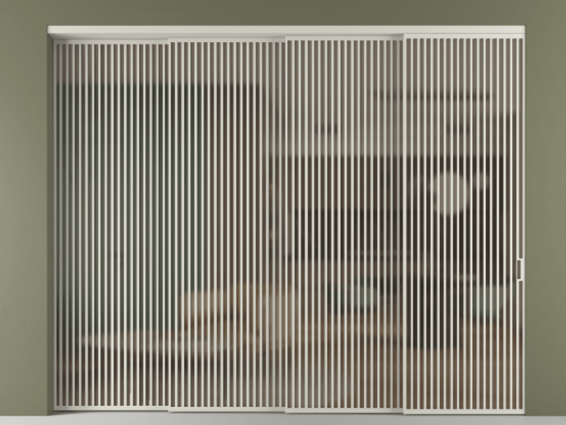 Перегородка Формато внутри проёма 4 створки с синхронным механизмом АЛПР 040.06 Алюминий тёплый серый Сатинированное бронзовое стекло, триплекс. Цена 5876539 ₸ 1. Полотно 4 шт. (800/2100 мм)
2. Комплект установки раздвижной системы
3. Базовый комплект фурнитуры
4. Комплект фурнитуры телескопик синхро-3
5. Ручка Рондо. Фабрика дверей Волховец 8 (800) 551 43 19 Перегородка Формато внутри проёма 4 створки с синхронным механизмом АЛПР 040.06 Алюминий тёплый серый Сатинированное бронзовое стекло, триплекс Цена 5876539 ₸ | Volhovec