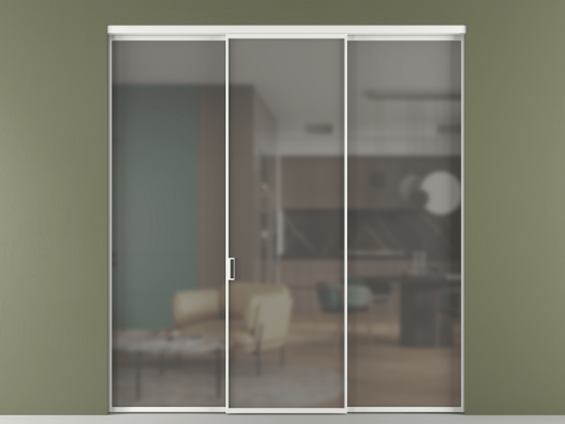 Перегородка Formato внутри проёма 3 створки АЛПР 040.01 Алюминий белоснежный Сатинированное серое стекло, триплекс. Цена 1470020 ₸ 1. Полотно 3 шт. (800/2100 мм)
2. Комплект установки раздвижной системы
3. Базовый комплект фурнитуры
4.Ручка RONDO. Фабрика дверей Волховец 8 (800) 551 43 19 Перегородка Formato внутри проёма 3 створки АЛПР 040.01 Алюминий белоснежный Сатинированное серое стекло, триплекс Цена 1470020 ₸ | Volhovec