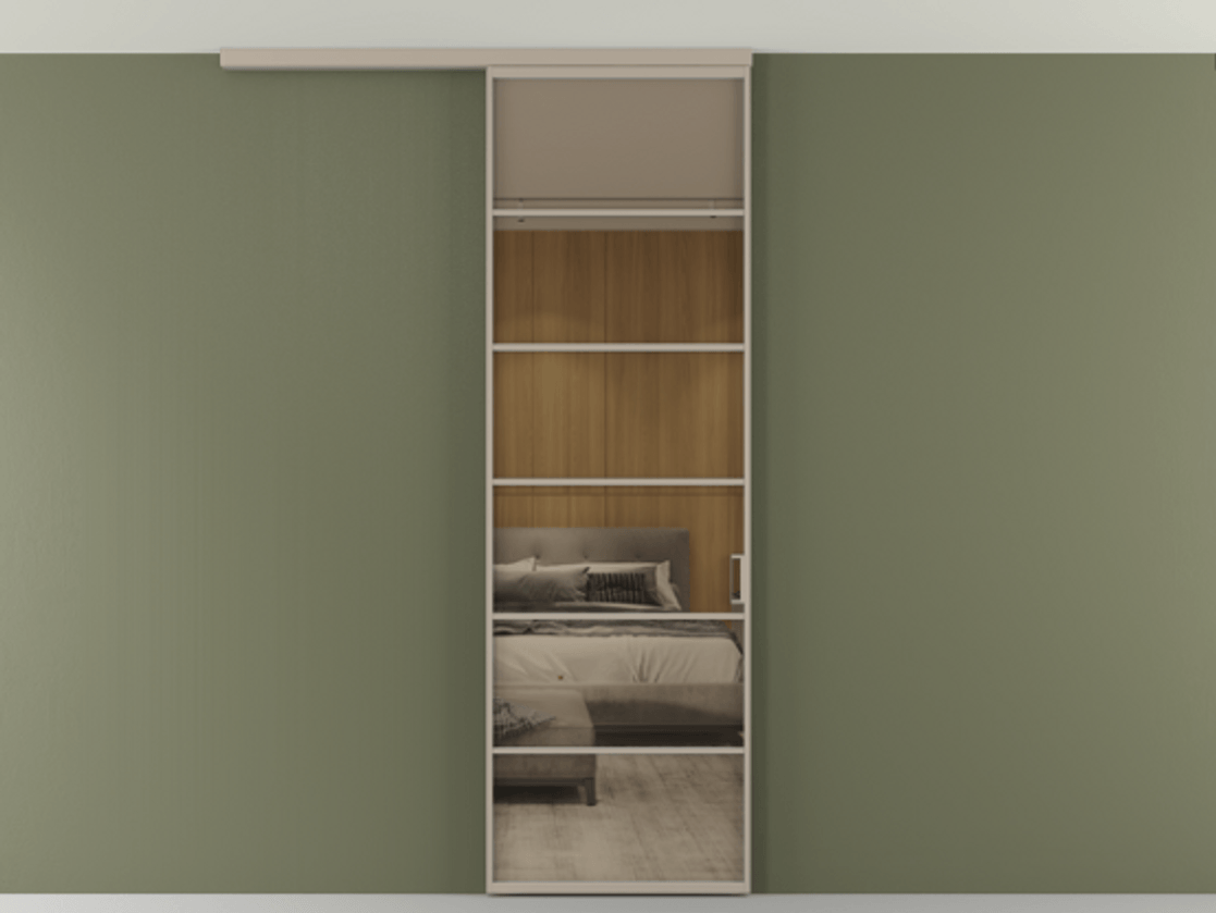 Перегородка Formato вдоль стены на потолок одностворчатая #VENDORCODE# #FURNISH# #GLASS# Цена #PRICE# #CURRENCY# | Volhovec