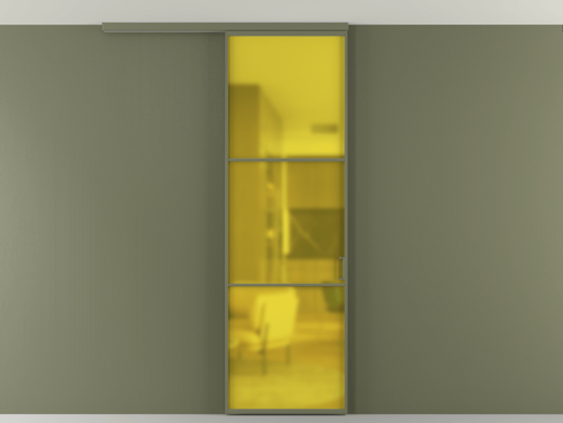 Перегородка Formato вдоль стены на потолок одностворчатая #VENDORCODE# #FURNISH# #GLASS# Цена #PRICE# #CURRENCY# | Volhovec