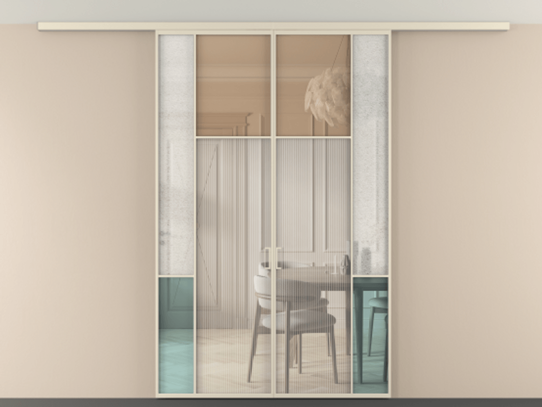 Перегородка Mosaic вдоль стены на потолок двустворчатая АЛПР 041.10 Алюминий бежево-серый Комбинация стекол Группы 1 и Группы 3. Цена 1547000 ₸ . Фабрика дверей Волховец 8 (800) 551 43 19 Перегородка Mosaic вдоль стены на потолок двустворчатая АЛПР 041.10 Алюминий бежево-серый Комбинация стекол Группы 1 и Группы 3 Цена 1547000 ₸ | Volhovec