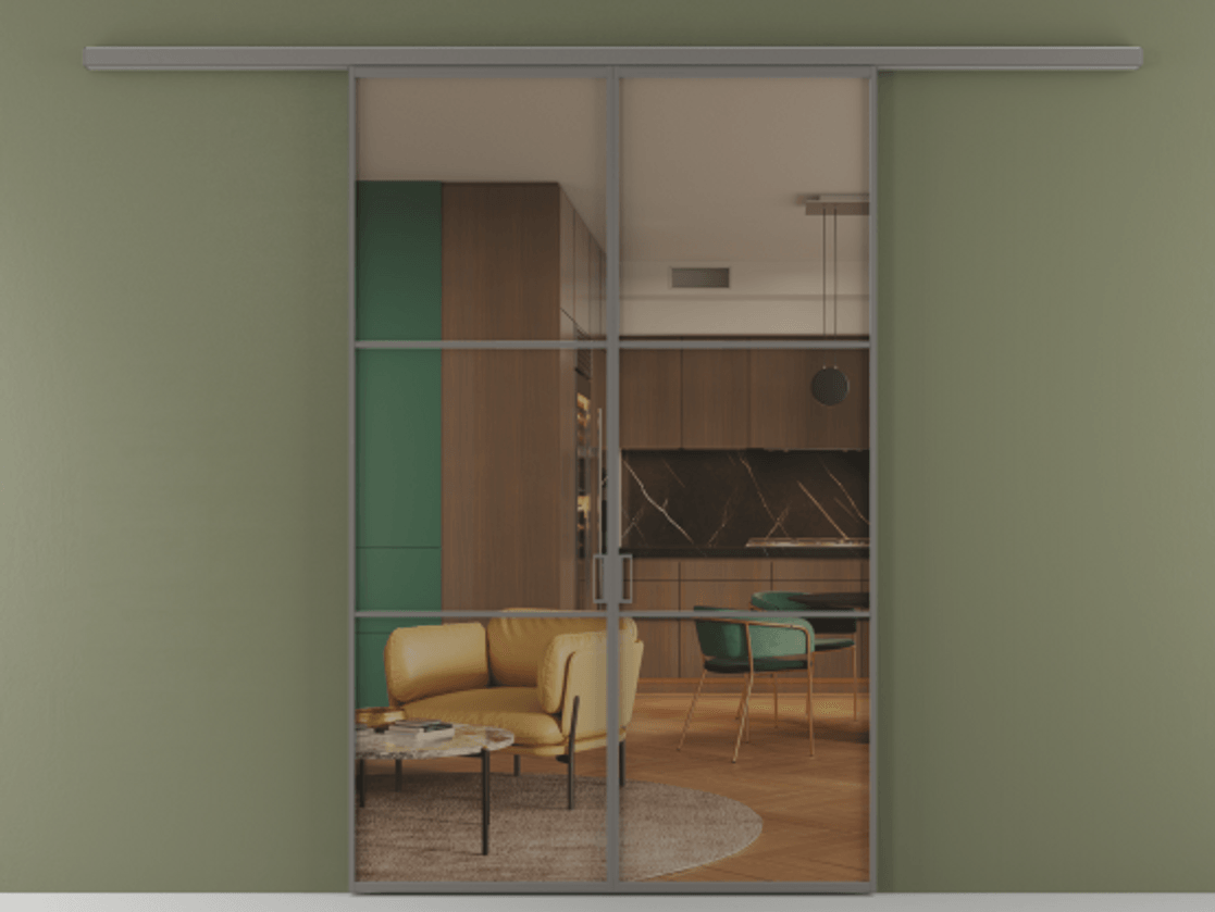 Перегородка Formato вдоль стены 2 створки АЛПР 040.03 Алюминий классический серый Прозрачное бронзовое стекло, триплекс. Цена 1761480 ₸ 1. Полотно 2 шт. (800/2100 мм)
2. Комплект установки раздвижной системы
3. Базовый комплект фурнитуры
4.Ручка RONDO
. Фабрика дверей Волховец 8 (800) 551 43 19 Перегородка Formato вдоль стены 2 створки АЛПР 040.03 Алюминий классический серый Прозрачное бронзовое стекло, триплекс Цена 1761480 ₸ | Volhovec