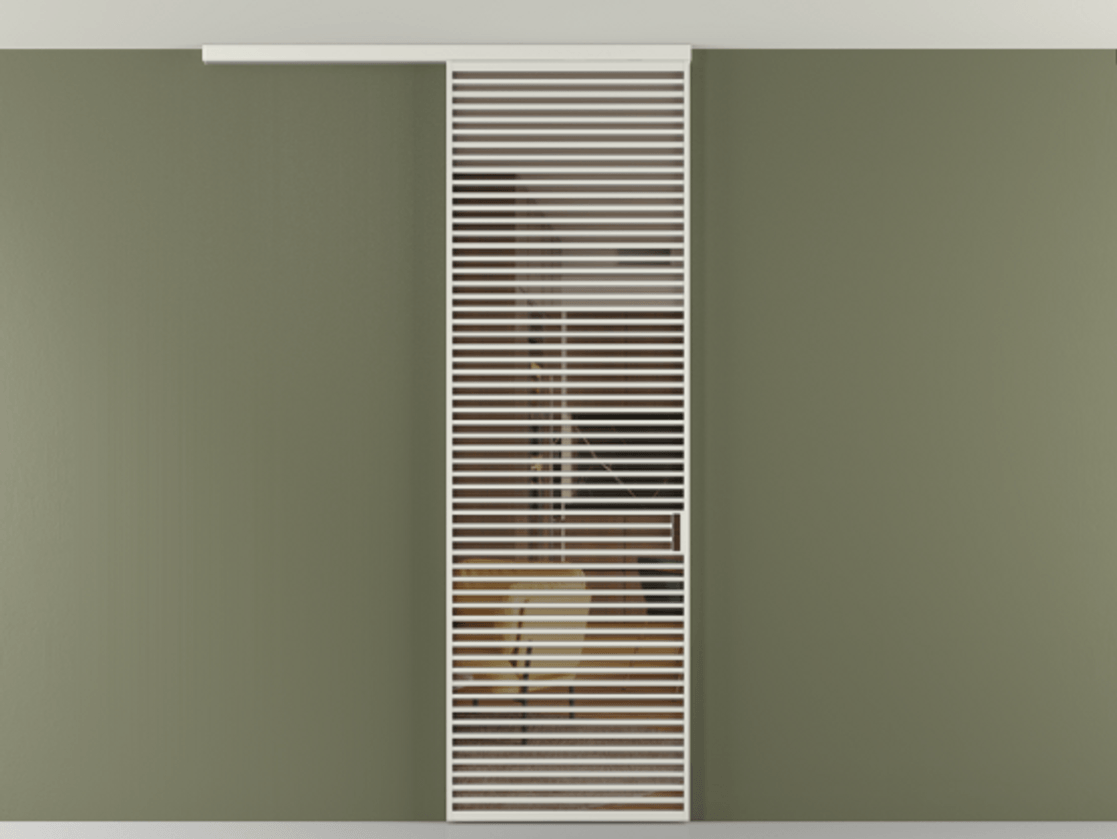 Перегородка Formato вдоль стены на потолок 1 створка АЛПР 040.07 Алюминий серый Прозрачное бронзовое стекло, триплекс Цена 1405930 ₸ | Volhovec