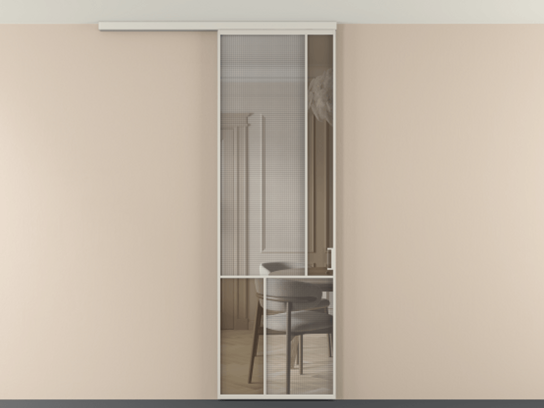 Перегородка Mosaic вдоль стены на потолок одностворчатая #VENDORCODE# #FURNISH# #GLASS# Цена #PRICE# #CURRENCY# | Volhovec
