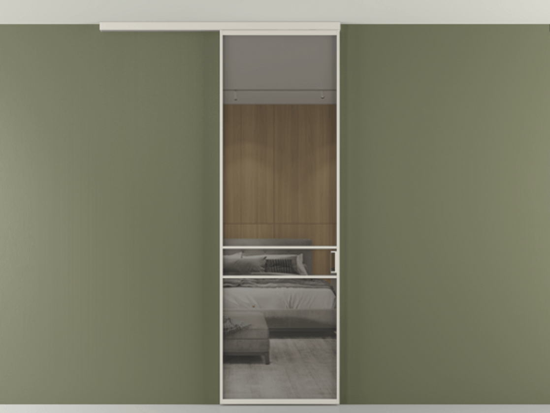 Перегородка Formato вдоль стены на потолок одностворчатая #VENDORCODE# #FURNISH# #GLASS# Цена #PRICE# #CURRENCY# | Volhovec
