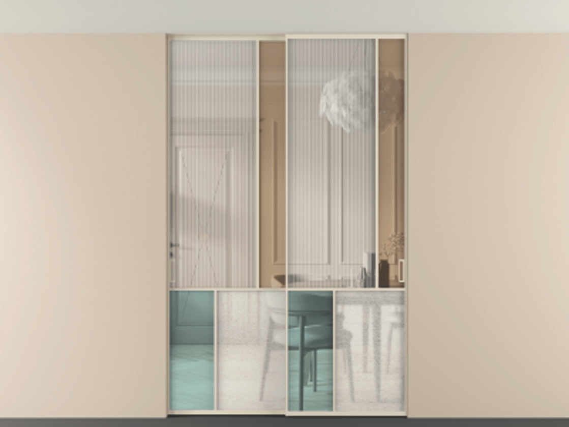 Перегородка Mosaic внутри проёма двустворчатая со скрытым креплением в потолок АЛПР 041.21 Алюминий бежево-серый Комбинация стекол Группы 1 и Группы 3. Цена 2100300 ₸ . Фабрика дверей Волховец 8 (800) 551 43 19 Перегородка Mosaic внутри проёма двустворчатая со скрытым креплением в потолок АЛПР 041.21 Алюминий бежево-серый Комбинация стекол Группы 1 и Группы 3 Цена 2100300 ₸ | Volhovec