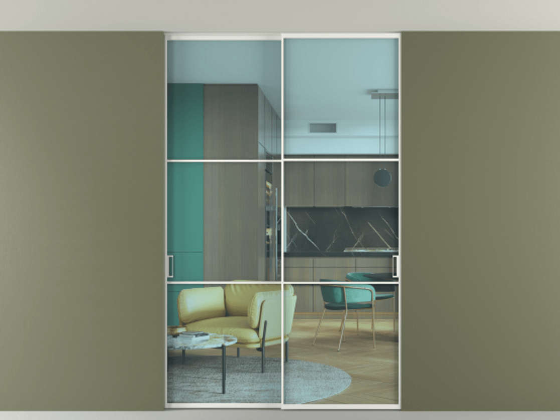 Перегородка Формато внутри проёма скрытое крепление в потолок 2 створки АЛПР 040.03 Алюминий светло-серый Прозрачное голубое стекло, триплекс. Цена 1876505 ₸ 1. Полотно 2 шт. (800/2100 мм)
2. Комплект установки раздвижной системы
3. Базовый комплект фурнитуры
4. Ручка Рондо. Фабрика дверей Волховец 8 (800) 551 43 19 Перегородка Формато внутри проёма скрытое крепление в потолок 2 створки АЛПР 040.03 Алюминий светло-серый Прозрачное голубое стекло, триплекс Цена 1876505 ₸ | Volhovec