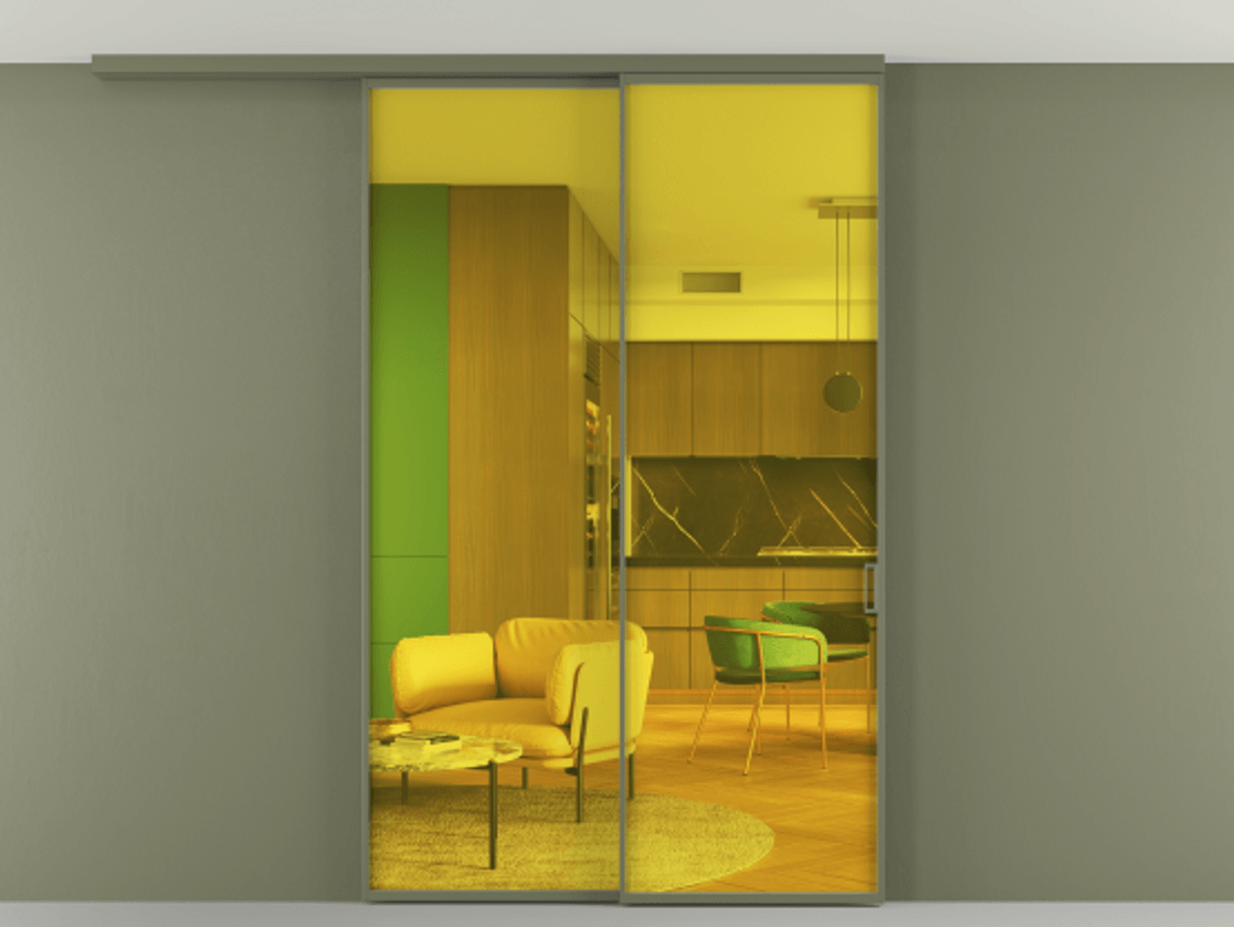 Перегородка Formato вдоль стены на потолок 2 створки с синхронным механизмом АЛПР 040.01 Алюминий оливковый тёмный Прозрачное жёлтое стекло, триплекс. Цена 1971686 ₸ 1. Полотно 2 шт. (800/2100 мм)
2. Комплект установки раздвижной системы
3. Базовый комплект фурнитуры
4.Ручка RONDO
. Фабрика дверей Волховец 8 (800) 551 43 19 Перегородка Formato вдоль стены на потолок 2 створки с синхронным механизмом АЛПР 040.01 Алюминий оливковый тёмный Прозрачное жёлтое стекло, триплекс Цена 1971686 ₸ | Volhovec