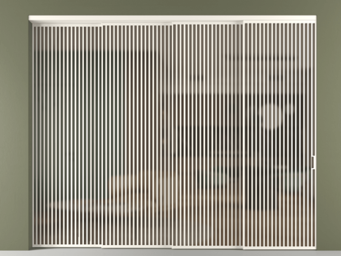 Перегородка Formato внутри проёма 4 створки с синхронным механизмом АЛПР 040.06 Алюминий пудровый белый Сатинированное бронзовое стекло, триплекс. Цена 5614812 ₸ 1. Полотно 4 шт. (800/2100 мм)
2. Комплект установки раздвижной системы
3. Базовый комплект фурнитуры
4. Комплект фурнитуры телескопик синхро-3
5. Ручка RONDO
. Фабрика дверей Волховец 8 (800) 551 43 19 Перегородка Formato внутри проёма 4 створки с синхронным механизмом АЛПР 040.06 Алюминий пудровый белый Сатинированное бронзовое стекло, триплекс Цена 5614812 ₸ | Volhovec