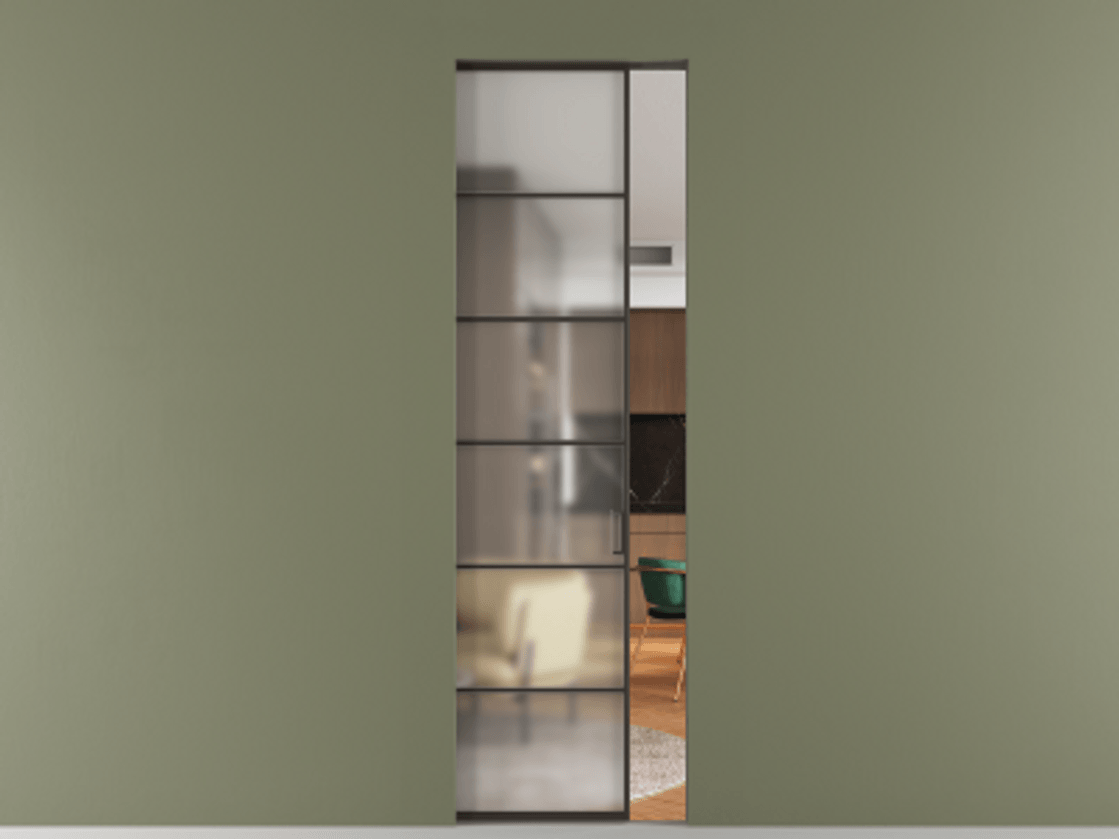 Перегородка Формато скрытый пенал 1 створка АЛПР 040.04 Алюминий антрацит Сатинированное стекло "Мателюкс Кристал Вижн", калёное, матовое, каленое 6 мм. Цена 1270231 ₸ . Фабрика дверей Волховец 8 (800) 551 43 19 Перегородка Формато скрытый пенал 1 створка АЛПР 040.04 Алюминий антрацит Сатинированное стекло "Мателюкс Кристал Вижн", калёное, матовое, каленое 6 мм Цена 1270231 ₸ | Volhovec