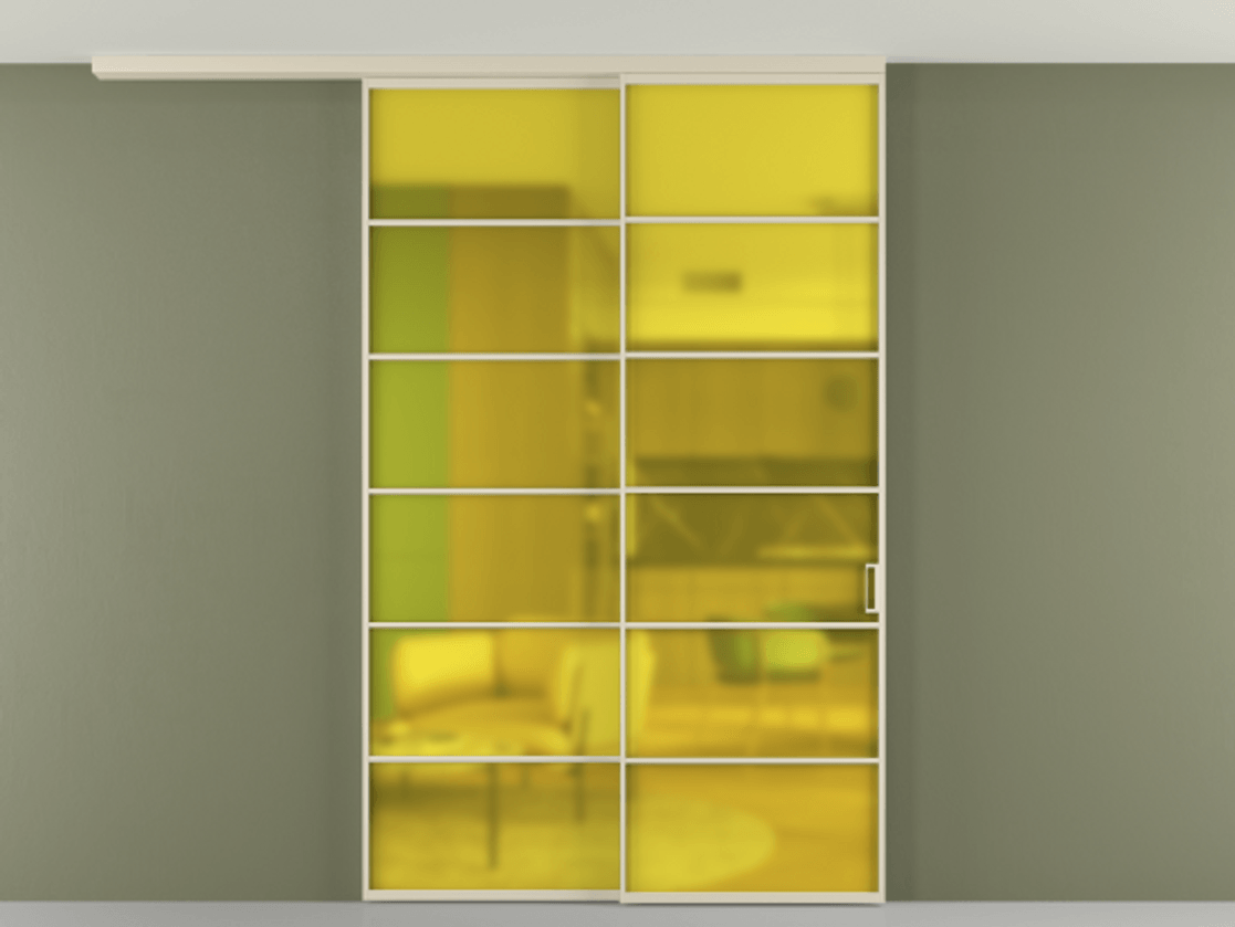 Перегородка Formato вдоль стены на потолок 2 створки с синхронным механизмом АЛПР 040.04 Алюминий бежево-серый Сатинированное жёлтое стекло, триплекс. Цена 2047800 ₸ 1. Полотно 2 шт. (800/2100 мм)
2. Комплект установки раздвижной системы
3. Базовый комплект фурнитуры
4.Ручка RONDO
. Фабрика дверей Волховец 8 (800) 551 43 19 Перегородка Formato вдоль стены на потолок 2 створки с синхронным механизмом АЛПР 040.04 Алюминий бежево-серый Сатинированное жёлтое стекло, триплекс Цена 2047800 ₸ | Volhovec