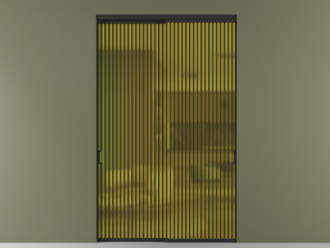 Перегородка Formato внутри проёма 2 створки АЛПР 040.06 Алюминий Черный Сатинированное жёлтое стекло, триплекс. Скрытый короб ЧЕР Цена 3499900 ₸ 1. Полотно 2 шт. (800/2100 мм)
2. Комплект установки раздвижной системы
3. Базовый комплект фурнитуры
4.Ручка RONDO. Фабрика дверей Волховец 8 (800) 551 43 19 Перегородка Formato внутри проёма 2 створки АЛПР 040.06 Алюминий Черный Сатинированное жёлтое стекло, триплекс Цена 3499900 ₸ | Volhovec