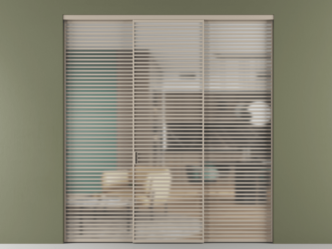 Перегородка Formato внутри проёма 3 створки АЛПР 040.07 Алюминий бисквитный Сатинированное стекло "Matelux Crystal Vision", калёное, матовое, каленое 6 мм. Цена 3816380 ₸ 1. Полотно 3 шт. (800/2100 мм)
2. Комплект установки раздвижной системы
3. Базовый комплект фурнитуры
4.Ручка RONDO. Фабрика дверей Волховец 8 (800) 551 43 19 Перегородка Formato внутри проёма 3 створки АЛПР 040.07 Алюминий бисквитный Сатинированное стекло "Matelux Crystal Vision", калёное, матовое, каленое 6 мм Цена 3816380 ₸ | Volhovec