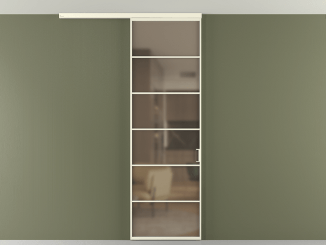 Перегородка Formato вдоль стены на потолок одностворчатая #VENDORCODE# #FURNISH# #GLASS# Цена #PRICE# #CURRENCY# | Volhovec