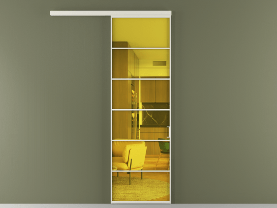 Перегородка Формато вдоль стены 1 створка АЛПР 040.04 Алюминий Белый Прозрачное жёлтое стекло, триплекс. Скрытый короб БЕЛ Цена 815119 ₸ 1. Полотно (800/2100 мм)
2. Комплект установки раздвижной системы
3. Базовый комплект фурнитуры
4.Ручка Рондо. Фабрика дверей Волховец 8 (800) 551 43 19 Перегородка Формато вдоль стены 1 створка АЛПР 040.04 Алюминий Белый Прозрачное жёлтое стекло, триплекс Цена 815119 ₸ | Volhovec