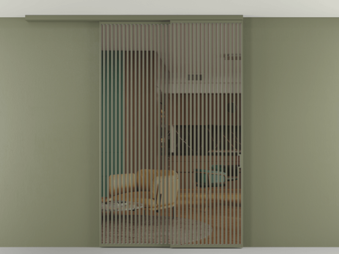 Перегородка Формато вдоль стены на потолок 2 створки с синхронным механизмом АЛПР 040.06 Алюминий оливковый тёмный Прозрачное бронзовое стекло, триплекс. Цена 3405447 ₸ 1. Полотно 2 шт. (800/2100 мм)
2. Комплект установки раздвижной системы
3. Базовый комплект фурнитуры
4.Ручка Рондо. Фабрика дверей Волховец 8 (800) 551 43 19 Перегородка Формато вдоль стены на потолок 2 створки с синхронным механизмом АЛПР 040.06 Алюминий оливковый тёмный Прозрачное бронзовое стекло, триплекс Цена 3405447 ₸ | Volhovec