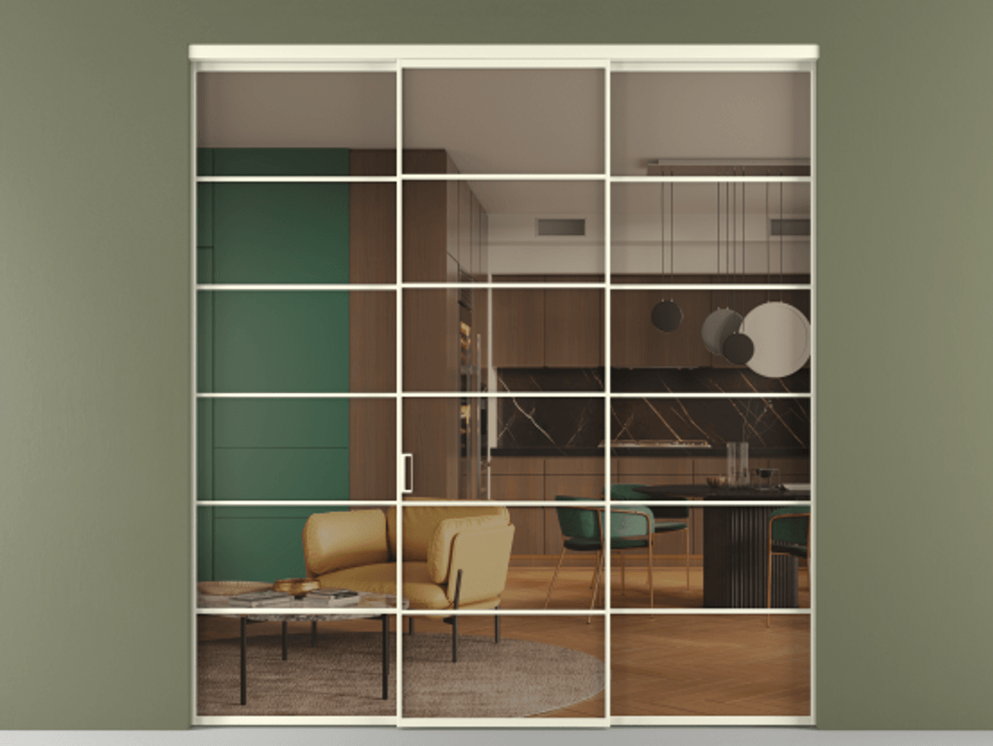 Перегородка Формато внутри проёма 3 створки АЛПР 040.04 Алюминий молочно-белый Прозрачное бронзовое стекло, триплекс. Цена 1926477 ₸ 1. Полотно 3 шт. (800/2100 мм)
2. Комплект установки раздвижной системы
3. Базовый комплект фурнитуры
4.Ручка Рондо. Фабрика дверей Волховец 8 (800) 551 43 19 Перегородка Формато внутри проёма 3 створки АЛПР 040.04 Алюминий молочно-белый Прозрачное бронзовое стекло, триплекс Цена 1926477 ₸ | Volhovec