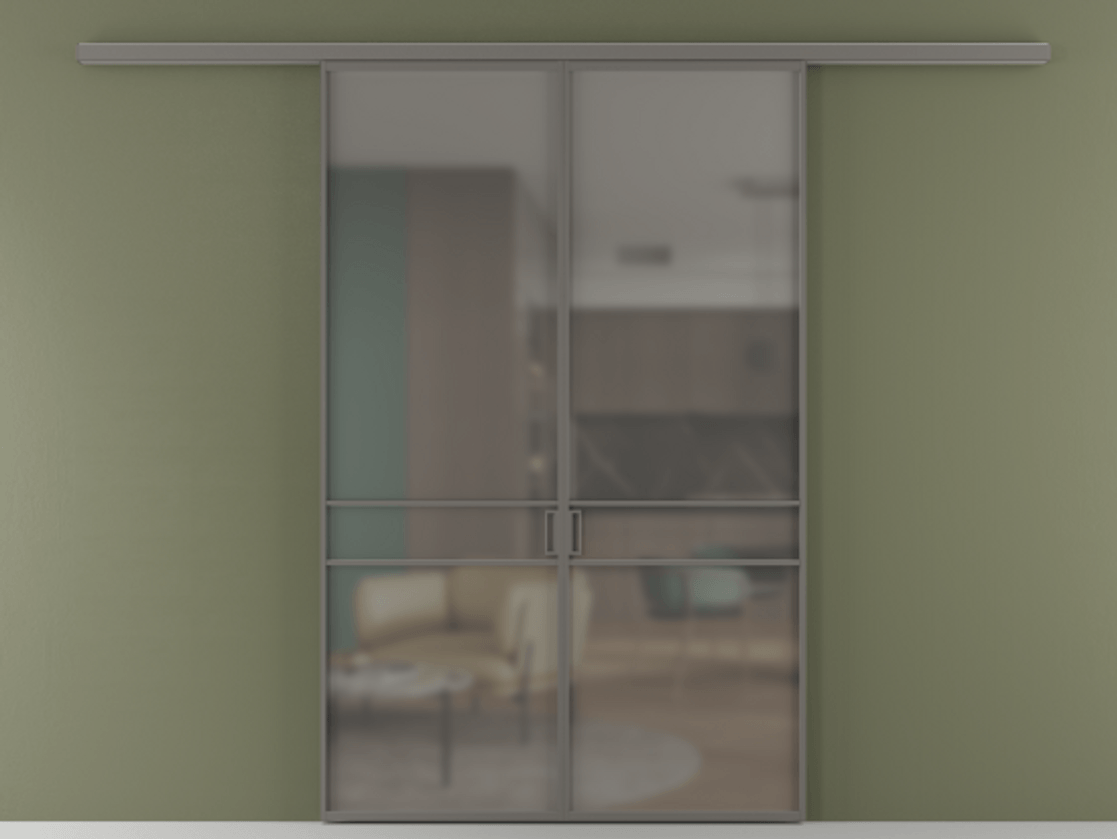 Перегородка Formato вдоль стены 2 створки АЛПР 040.02 Алюминий классический серый Сатинированное серое стекло, триплекс. Цена 1266470 ₸ 1. Полотно 2 шт. (800/2100 мм)
2. Комплект установки раздвижной системы
3. Базовый комплект фурнитуры
4.Ручка RONDO
. Фабрика дверей Волховец 8 (800) 551 43 19 Перегородка Formato вдоль стены 2 створки АЛПР 040.02 Алюминий классический серый Сатинированное серое стекло, триплекс Цена 1266470 ₸ | Volhovec