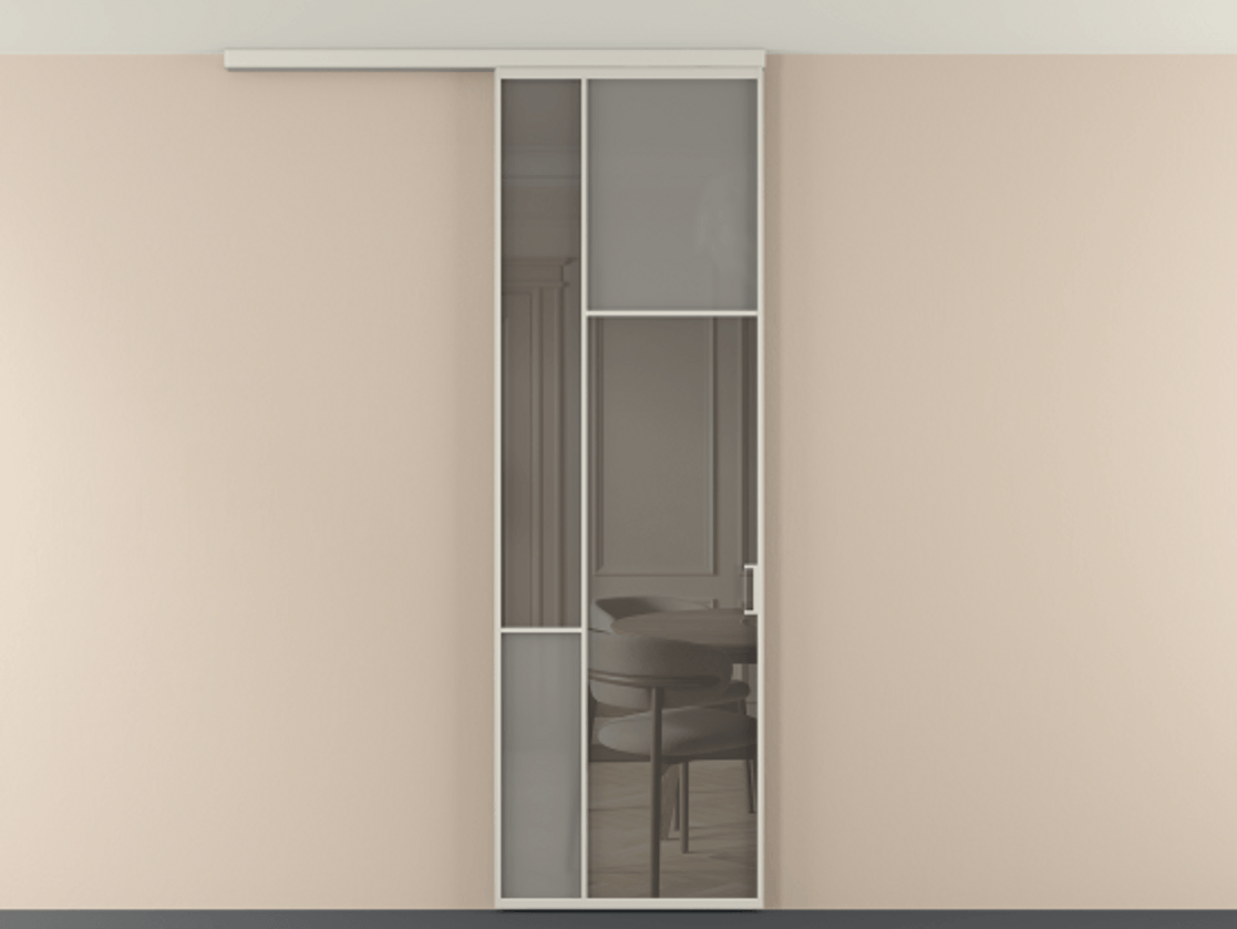 Перегородка Mosaic вдоль стены на потолок одностворчатая #VENDORCODE# #FURNISH# #GLASS# Цена #PRICE# #CURRENCY# | Volhovec