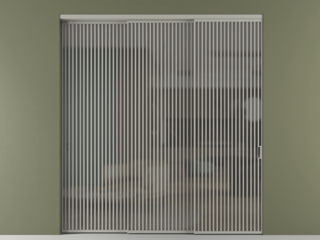 Перегородка Формато внутри проёма 3 створки с синхронным механизмом АЛПР 040.06 Алюминий нейтральный серый Сатинированное серое стекло, триплекс. Цена 4382834 ₸ 1. Полотно 3 шт. (800/2100 мм)
2. Комплект установки раздвижной системы
3. Базовый комплект фурнитуры
4. Комплект фурнитуры телескопик синхро-2
5.Ручка Рондо. Фабрика дверей Волховец 8 (800) 551 43 19 Перегородка Формато внутри проёма 3 створки с синхронным механизмом АЛПР 040.06 Алюминий нейтральный серый Сатинированное серое стекло, триплекс Цена 4382834 ₸ | Volhovec