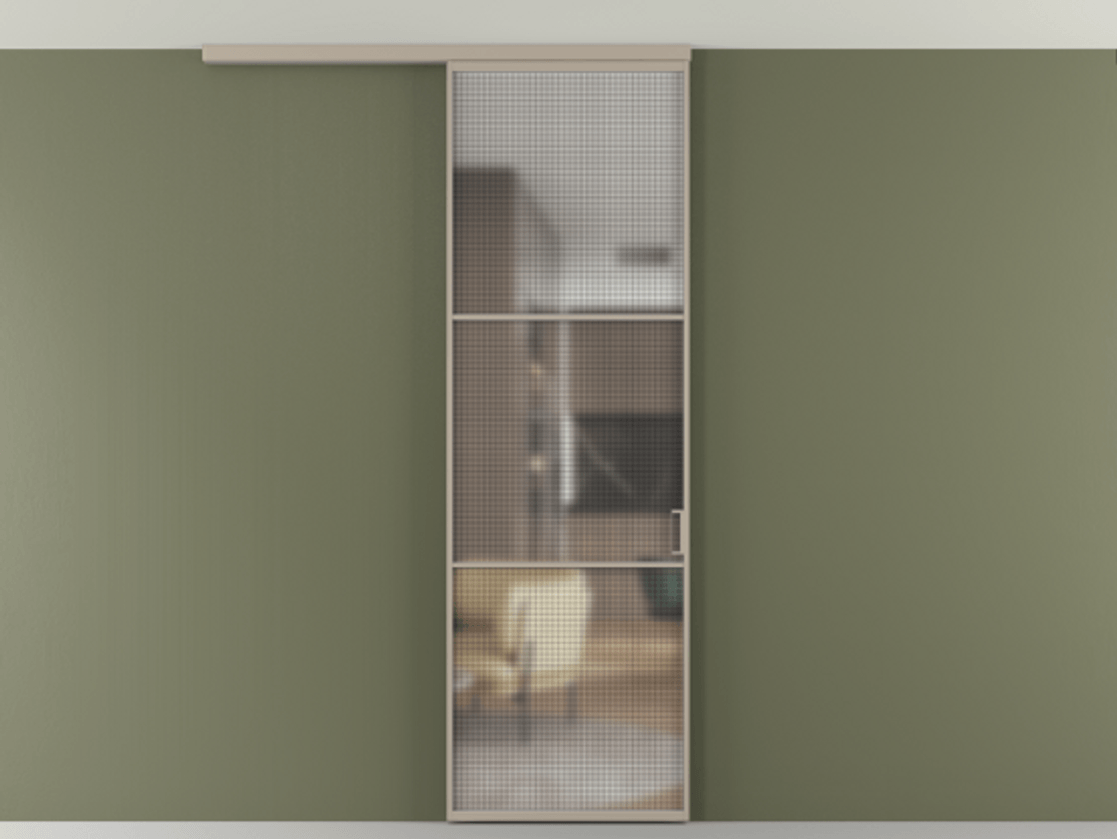 Перегородка Formato вдоль стены на потолок одностворчатая #VENDORCODE# #FURNISH# #GLASS# Цена #PRICE# #CURRENCY# | Volhovec
