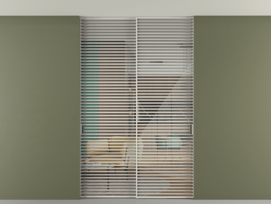 Перегородка Формато внутри проёма скрытое крепление в потолок 2 створки АЛПР 040.07 Алюминий Белый Рефлективное прозрачное стекло "Стопсол", калёное. Скрытый короб БЕЛ Цена 3801622 ₸ 1. Полотно 2 шт. (800/2100 мм)
2. Комплект установки раздвижной системы
3. Базовый комплект фурнитуры
4. Ручка Рондо. Фабрика дверей Волховец 8 (800) 551 43 19 Перегородка Формато внутри проёма скрытое крепление в потолок 2 створки АЛПР 040.07 Алюминий Белый Рефлективное прозрачное стекло "Стопсол", калёное Цена 3801622 ₸ | Volhovec