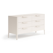 Комод Piega 6 ящиков Матовый бежево-серый