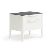 Тумба прикроватная Piega 2 ящика  Матовый молочно-белый