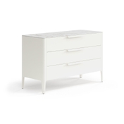 Комод Piega 3 ящика Матовый молочно-белый