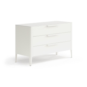 Комод Piega 3 ящика Матовый молочно-белый