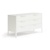 Комод Piega 6 ящиков Матовый молочно-белый